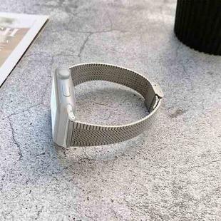 Buckle Style Steel Watch Band For Apple Watch Series 8&7 41mm / SE 2&6&SE&5&4 40mm / 3&2&1 38mm(Silver)