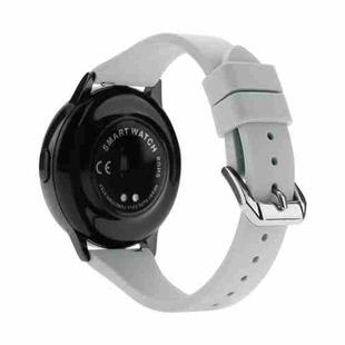 20mm T-shaped Buckle Silicone Watch Band(Cloudy Grey)