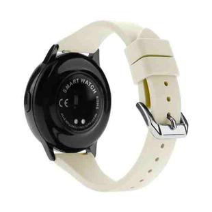 20mm T-shaped Buckle Silicone Watch Band(Antique White)