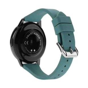 22mm T-shaped Buckle Silicone Watch Band(Pine Needle Green)
