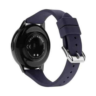 22mm T-shaped Buckle Silicone Watch Band(Midnight Blue)