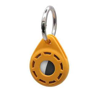 Silica Gel Anti-scratch Shockproof Protective Cover Soft Case with Keychain Ring Loop For AirTag(Orange)