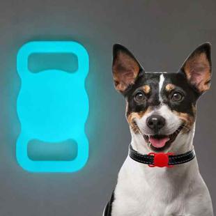 Shockproof Anti-scratch Silicone Case Protective Cover, Style: Animal For AirTag(Luminous Blue)