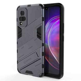 For vivo V21 Punk Armor 2 in 1 PC + TPU Shockproof Case with Invisible Holder(Grey)