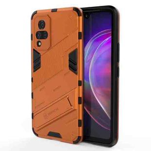 For vivo V21 Punk Armor 2 in 1 PC + TPU Shockproof Case with Invisible Holder(Orange)