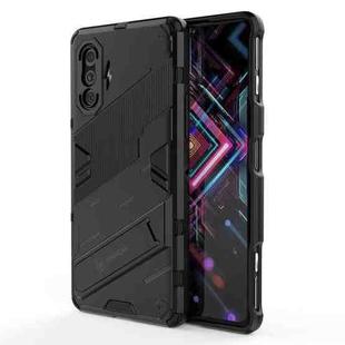 For Xiaomi Redmi K40 Gaming Punk Armor 2 in 1 PC + TPU Shockproof Case with Invisible Holder(Black)