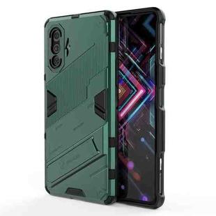 For Xiaomi Redmi K40 Gaming Punk Armor 2 in 1 PC + TPU Shockproof Case with Invisible Holder(Green)