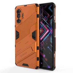 For Xiaomi Redmi K40 Gaming Punk Armor 2 in 1 PC + TPU Shockproof Case with Invisible Holder(Orange)