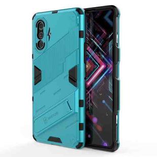 For Xiaomi Redmi K40 Gaming Punk Armor 2 in 1 PC + TPU Shockproof Case with Invisible Holder(Blue)