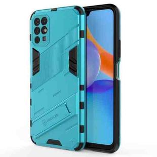 For Honor Play 5T Punk Armor 2 in 1 PC + TPU Shockproof Case with Invisible Holder(Blue)