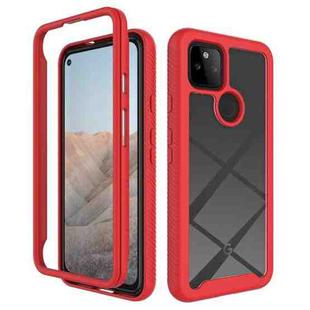 For Google Pixel 5A 5G Starry Sky Solid Color Series Shockproof PC + TPU Case(Red)