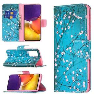 For Samsung Galaxy A82 5G Colored Drawing Pattern Horizontal Flip Leather Case with Holder & Card Slots & Wallet(Plum Blossom)