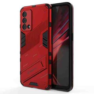 For OPPO K9 Punk Armor 2 in 1 PC + TPU Shockproof Case with Invisible Holder(Red)