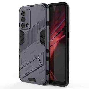 For OPPO K9 Punk Armor 2 in 1 PC + TPU Shockproof Case with Invisible Holder(Grey)