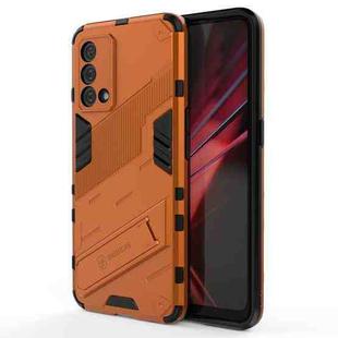 For OPPO K9 Punk Armor 2 in 1 PC + TPU Shockproof Case with Invisible Holder(Orange)