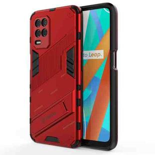 For OPPO Realme V13 5G Punk Armor 2 in 1 PC + TPU Shockproof Case with Invisible Holder(Red)