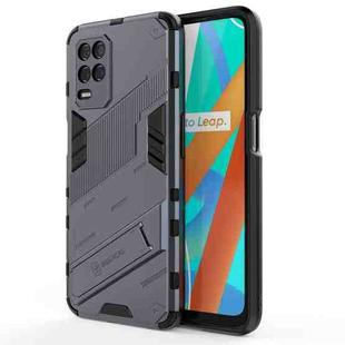 For OPPO Realme V13 5G Punk Armor 2 in 1 PC + TPU Shockproof Case with Invisible Holder(Grey)