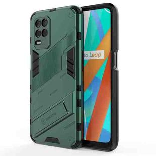 For OPPO Realme V13 5G Punk Armor 2 in 1 PC + TPU Shockproof Case with Invisible Holder(Green)