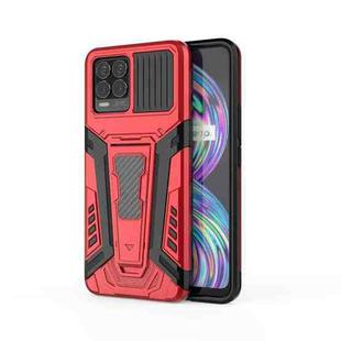 For OPPO Realme 8 War Chariot Series Armor All-inclusive Shockproof PC + TPU Protective Case with Invisible Holder(Red)