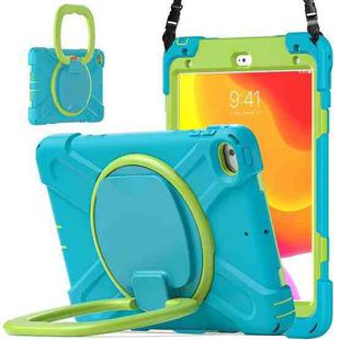 Silicone + PC Protective Case with Holder & Shoulder Strap For iPad mini 5 / 4(Light Blue)