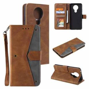 For Nokia 3 Stitching Calf Texture Horizontal Flip Leather Case with Holder & Card Slots & Wallet(Brown)