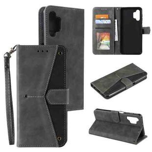 For Samsung Galaxy A32 4G Stitching Calf Texture Horizontal Flip Leather Case with Holder & Card Slots & Wallet(Grey)