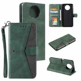 For Xiaomi Redmi Note 9T Stitching Calf Texture Horizontal Flip Leather Case with Holder & Card Slots & Wallet(Green)