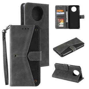 For Xiaomi Redmi Note 9T Stitching Calf Texture Horizontal Flip Leather Case with Holder & Card Slots & Wallet(Grey)