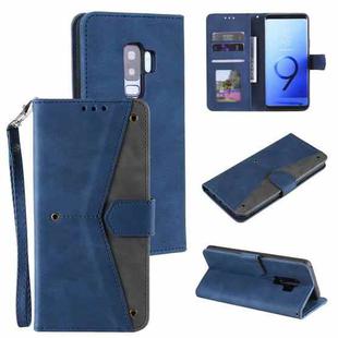 For Xiaomi Redmi 9 Stitching Calf Texture Horizontal Flip Leather Case with Holder & Card Slots & Wallet(Blue)