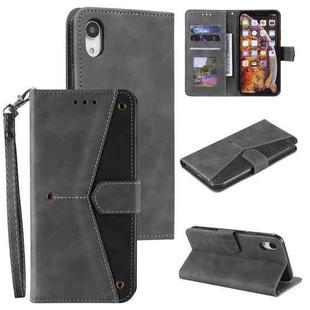 For Xiaomi Redmi 9A Stitching Calf Texture Horizontal Flip Leather Case with Holder & Card Slots & Wallet(Grey)