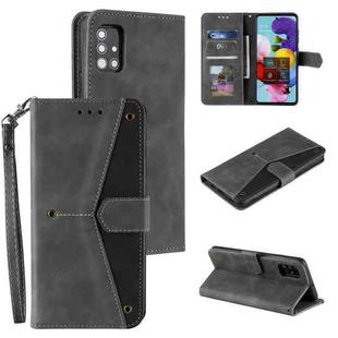 For Xiaomi Mi 10 Lite 5G Stitching Calf Texture Horizontal Flip Leather Case with Holder & Card Slots & Wallet(Grey)