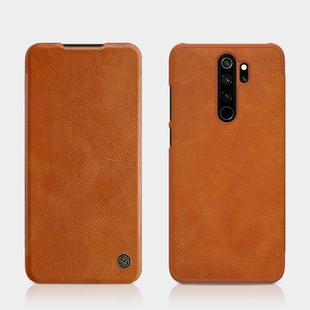 For Xiaomi Redmi Note 8 Pro NILLKIN QIN Series Crazy Horse Texture Horizontal Flip Leather Case, with Card Slot(Brown)