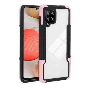For Samsung Galaxy A42 TPU + PC + Acrylic 3 in 1 Shockproof Protective Case(Pink)