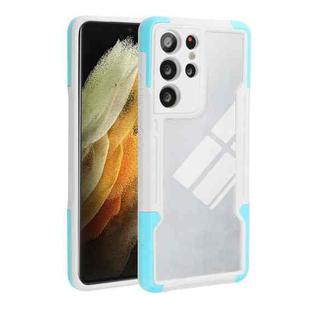For Samsung Galaxy S21 Ultra 5G TPU + PC + Acrylic 3 in 1 Shockproof Protective Case(Sky Blue)
