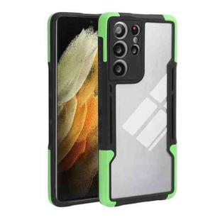 For Samsung Galaxy S21 Ultra 5G TPU + PC + Acrylic 3 in 1 Shockproof Protective Case(Green)