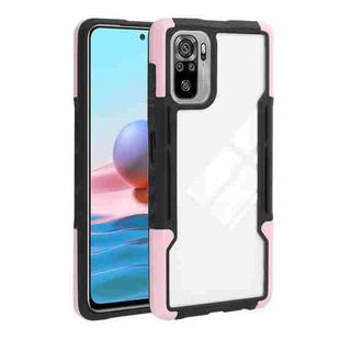 For Xiaomi Redmi Note 10 TPU + PC + Acrylic 3 in 1 Shockproof Protective Case(Pink)