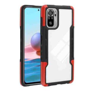For Xiaomi Redmi Note 10 TPU + PC + Acrylic 3 in 1 Shockproof Protective Case(Red)