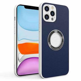 For iPhone 11 PU+PC+TPU Mobile Phone Protective Case (Dark Blue)