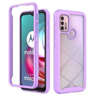 For Motorola Moto G30 Starry Sky Solid Color Series Shockproof PC + TPU Protective Case(Purple)