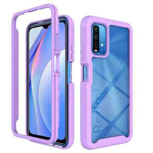 For Xiaomi Poco M3 / Redmi 9T Starry Sky Solid Color Series Shockproof PC + TPU Protective Case(Purple)