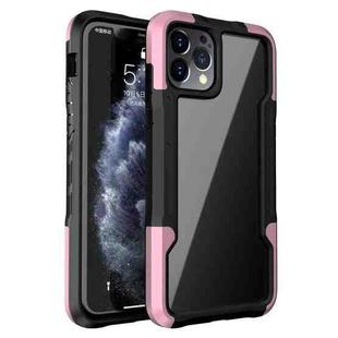 For iPhone 12 Pro Max TPU + PC + Acrylic 3 in 1 Shockproof Protective Case(Pink)
