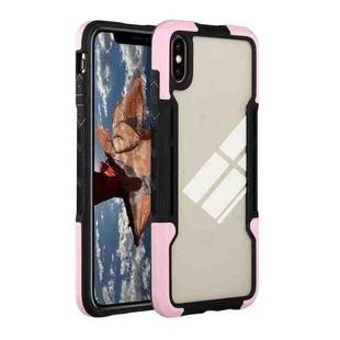 TPU + PC + Acrylic 3 in 1 Shockproof Protective Case For iPhone XS / X(Pink)