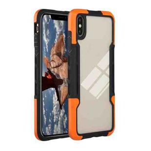 TPU + PC + Acrylic 3 in 1 Shockproof Protective Case For iPhone XS Max(Orange)