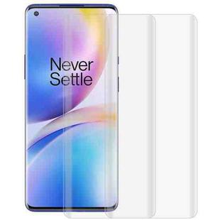 For OnePlus 8 Pro 2 PCS 3D Curved Silk-screen PET Full Coverage Protective Film(Transparent)