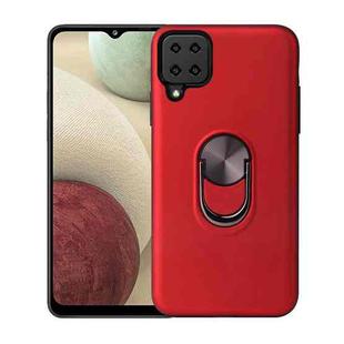 For Samsung Galaxy A12 360 Rotary Multifunctional Stent PC+TPU Case with Magnetic Invisible Holder(Red)