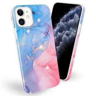 Frosted Watercolor Marble TPU Protective Case For iPhone 11 Pro(Blue+Pink)