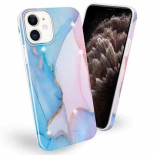 Frosted Watercolor Marble TPU Protective Case For iPhone 11 Pro Max(Baby Blue)