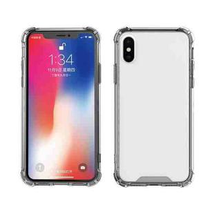 Shockproof TPU Frame + Acrylic Back Panel Protective Case For iPhone X / XS(Grey)