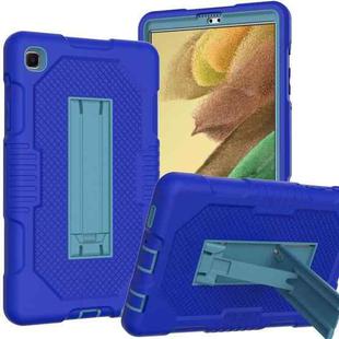 For Samsung Galaxy Tab A7 Lite T220 / T225 (2021) Contrast Color Robot Shockproof Silicone + PC Protective Case with Holder(Sapphire Blue)