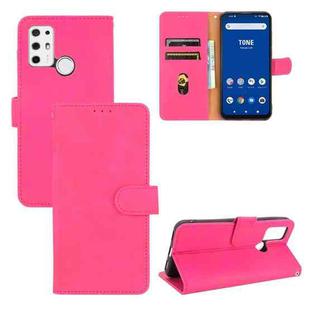 For Tone e21 Solid Color Skin Feel Magnetic Buckle Horizontal Flip Calf Texture PU Leather Case with Holder & Card Slots & Wallet(Rose Red)